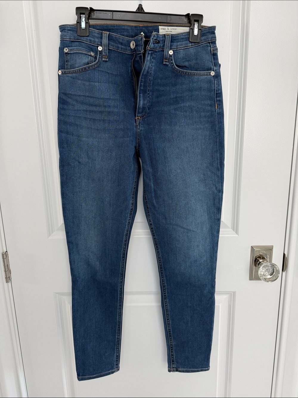 rag & bone Women's Skinny Jeans in Deep Blue Wash